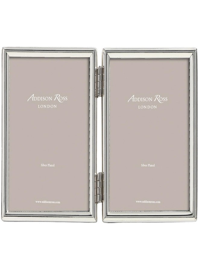 Addison Ross, Essentials Photo Frame, Silver Plate Double, 2 x 3 Inches - Image 1