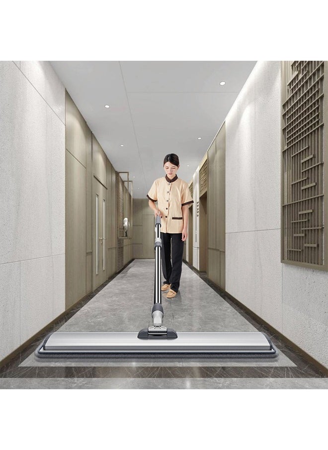Large Aluminum Alloy Flat Mop 50 cm with 4 Clothes and 1 Brush