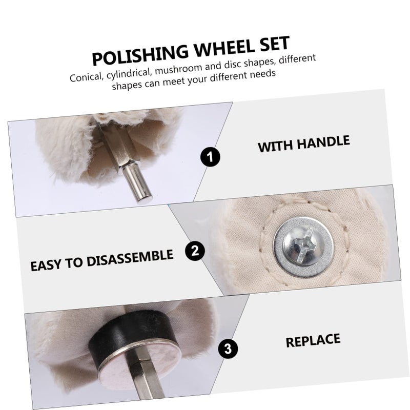 8 Pcs 5 Inch Polishing Buffing Pad Set For Motorcycle Wheel Chrome And Grinder - Image 3