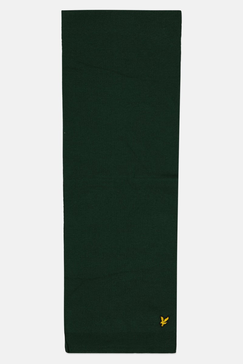 Lyle & Scott أوشحة شعار العلامة التجارية للرجال 168 × 30 سم، أخضر - Image 2