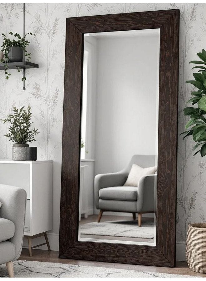 Art Wood Stand Mirrors Burnt Brown  3X175X70 Cm 