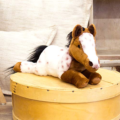DEMDACO Laying Large Appaloosa Horse Spotted Children's Plush Stuffed Animal - Image 2