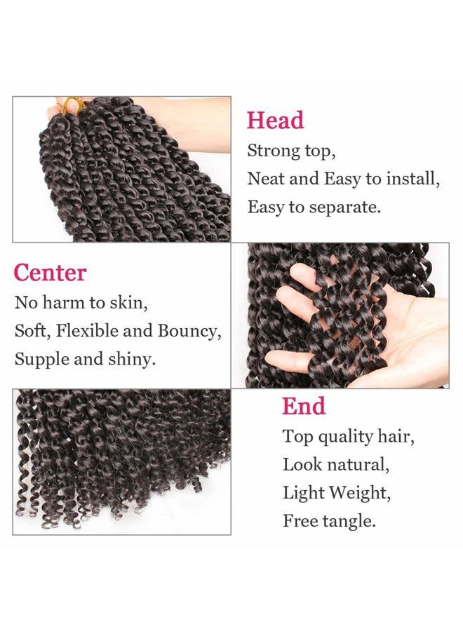 Leeven ضفائر شعر كروشيه بعمق 18 بوصة بتقنية الباشن تويست لعمل لوك الفراشة 2 قطع من شعر كروشيه مائي مموج للنساء 2# - Image 4
