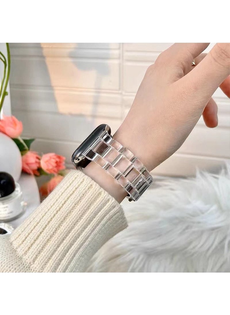 Apple Watch Series 8/7/6/se/4/3/2 Compatible (42 44 45 49 Mm) Stainless Steel Resin Band Hms 2024