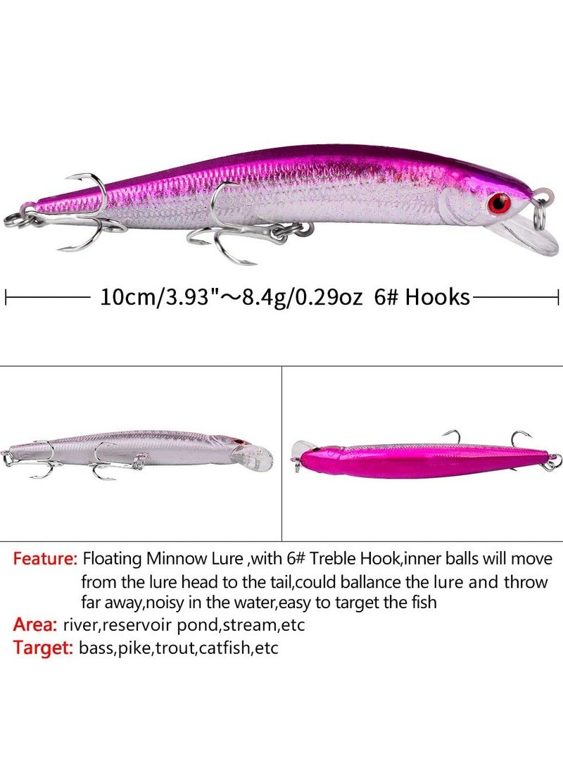 Generic 10-Pieces Of Fishing Bait 9.5cm/8.5g Biomimetic False Bait Plastic Hard Bait Fishing Gear Bait False Bait Set  - Image 3