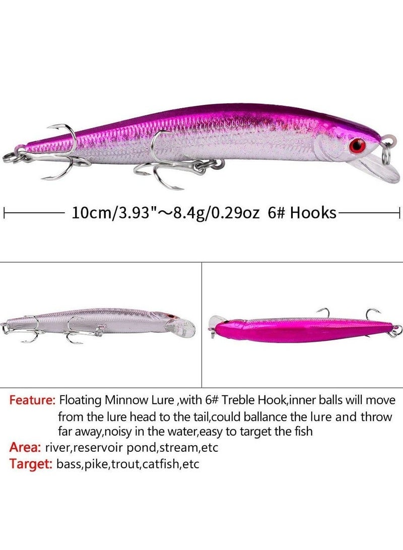 10-Pieces Of Fishing Bait 9.5cm/8.5g Biomimetic False Bait Plastic Hard Bait Fishing Gear Bait False Bait Set - Image 3