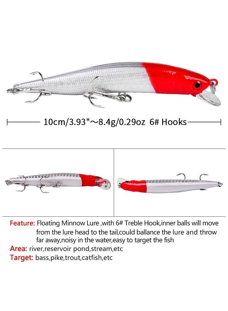 10-Pieces Of Fishing Bait 9.5cm/8.5g Biomimetic False Bait Plastic Hard Bait Fishing Gear Bait False Bait Set - Image 4