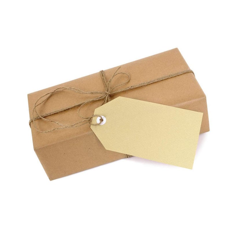 Brown Kraft Paper Tags 100pcs Blank DIY Craft Labels Smooth Finish Wedding Birthday Party - Image 4
