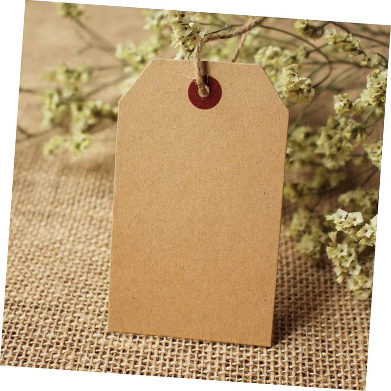Brown Kraft Paper Tags 100pcs Blank DIY Craft Labels Smooth Finish Wedding Birthday Party - Image 5