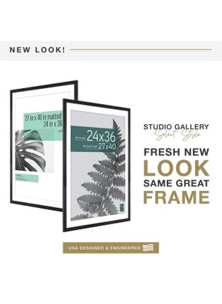 MCS Studio Gallery 27x40 Matted to 24x36 Poster Frame Black Woodgrain, Vertical & Horizontal Wall Hanging Large Picture Frame for Photos, Posters & Art Prints (1-Pack) - pzsku/Z188DE7BED879B45F73F3Z/45/1749128628/1cc8e2fd-803d-409d-95a1-2ee951a4dacc