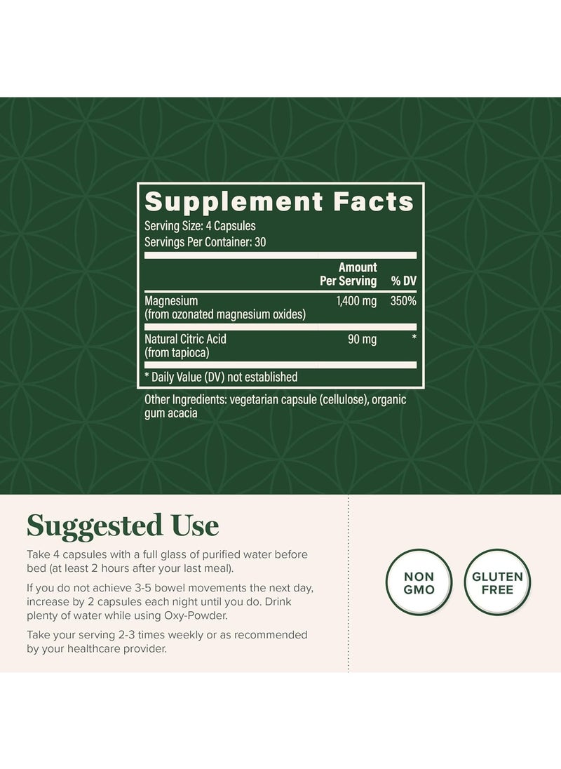 global healing center - Oxy-Powder Oxygen Based Safe and Natural Colon Cleanser and Relief from Occasional Constipation (120 Capsules) - Image 1