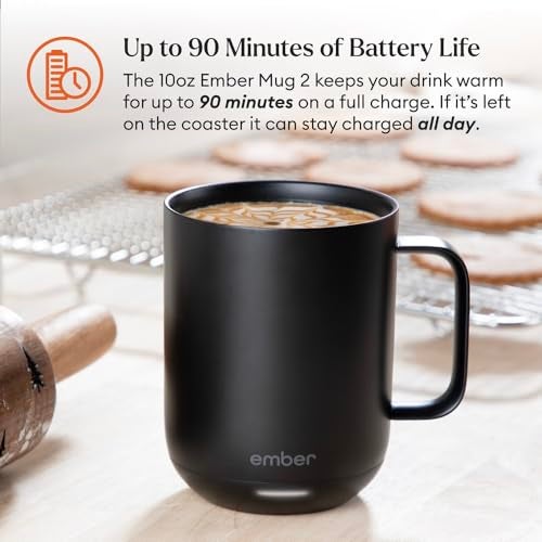 Ember Temperature Control Smart Mug 2, 10 Oz, App-Controlled Heated Coffee Mug with 80 Min Battery Life and Improved Design, Black - Image 3
