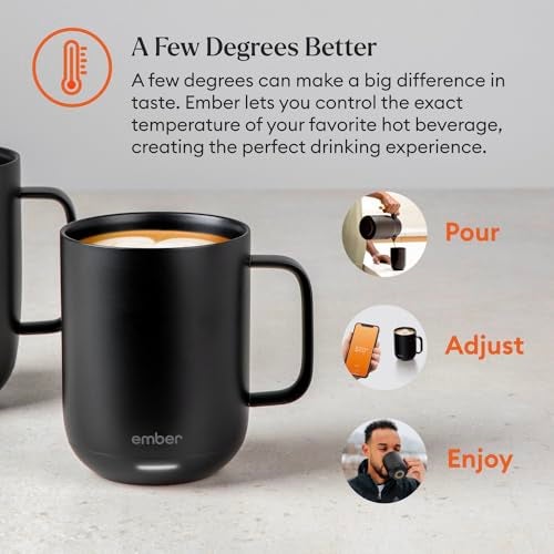Ember Temperature Control Smart Mug 2, 10 Oz, App-Controlled Heated Coffee Mug with 80 Min Battery Life and Improved Design, Black - Image 5