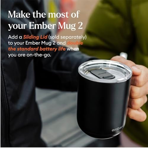 Ember Temperature Control Smart Mug 2, 10 Oz, App-Controlled Heated Coffee Mug with 80 Min Battery Life and Improved Design, Black - Image 4