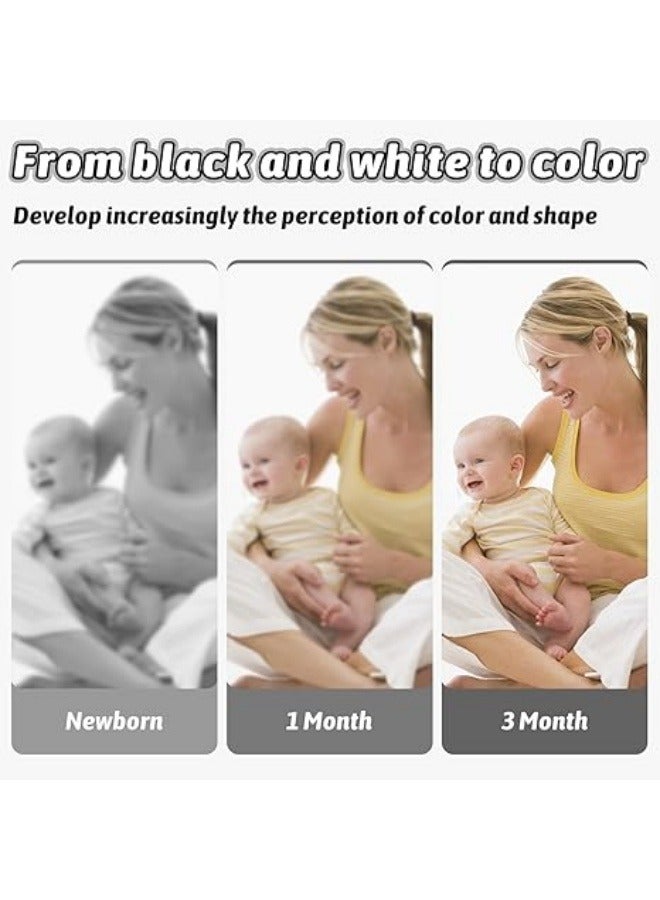 NIBEMINENT Baby Rattle Cotton Socks and Wrist Rattle Strap Set, Infant Toys 3 6 9 12 Months, Baby Gifts for Boys and Girls, Develop Babies Sensory Toys, Black and White  - Image 3