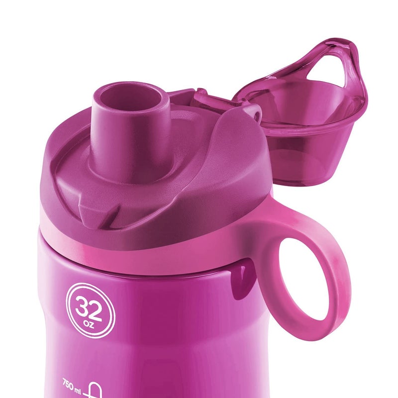 Pogo BPA-Free Plastic Water Bottle with Chug Lid  Fuchsia  32 oz. - Image 5