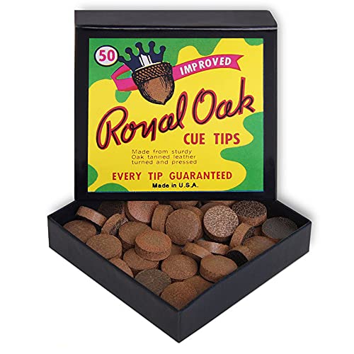 Tweeten Royal Oak Billiard Pool Cue Tips - 1 Box - 50 Tips - Choose Your Size (13 mm) - Image 1