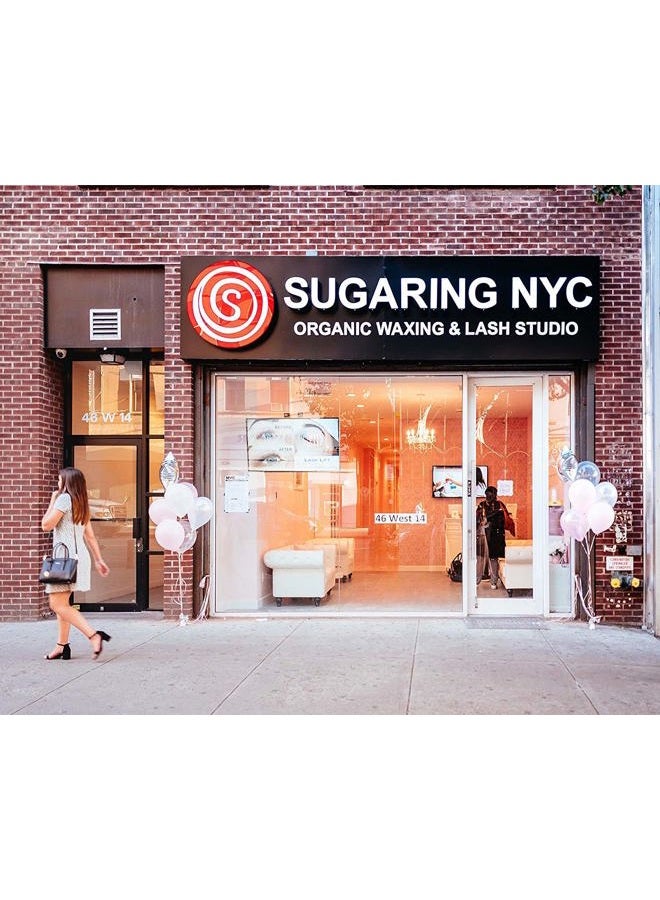Sugaring NYC إزالة الشعر بالشمع العضوي من عجينة السكر لمنطقة البكيني والبرازيل + أداة وضع ومجموعة من القفازات لإزالة الشعر بالسكر - Image 4