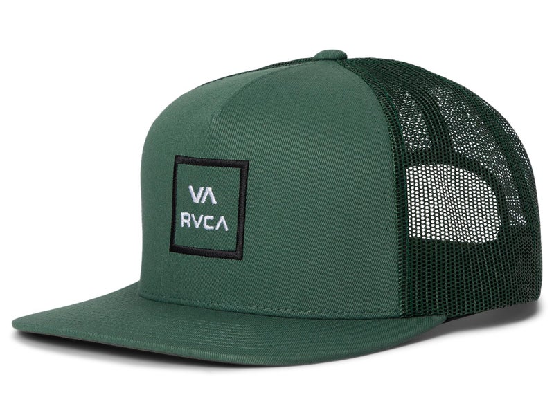 ار في سي اي قبعة رجالية من RVCA، بتصميم هيكلي مع ظهر شبكي مطاطي، وإبزيم خلفي قابل للتعديل، لون أخضر بلسمي، مقاس واحد - Image 1