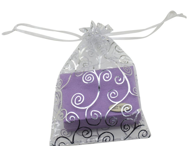 SUNGULF 100pcs Organza Pouch Bag Drawstring 5x7 13x18cm Strong Gift Candy Bag White Silver