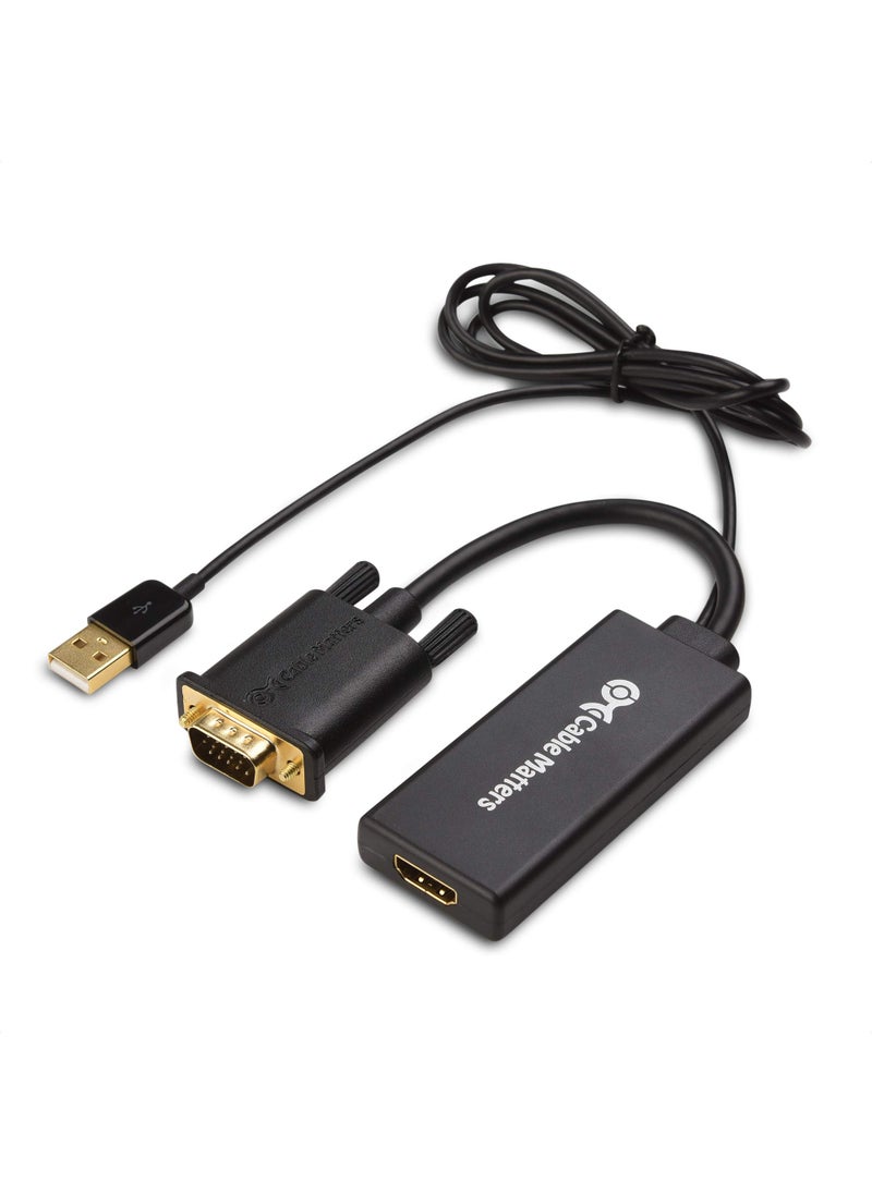 Cable Matters Cable Matters VGA to HDMI Adapter for Monitor and TV (VGA to HDMI Converter) with Audio Support  - Image 1