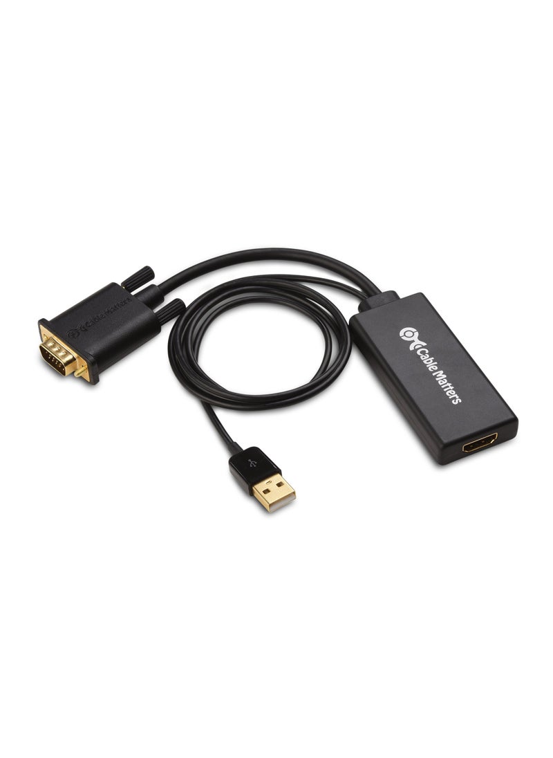 Cable Matters Cable Matters VGA to HDMI Adapter for Monitor and TV (VGA to HDMI Converter) with Audio Support  - Image 2