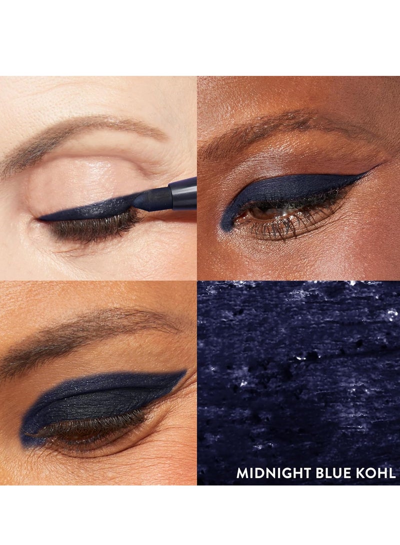 LAURA GELLER NEW YORK Longwear Kohl Kajal Eyeliner Pencil Midnight Blue Kohl Hydrating and Vibrant Eyeliner Pencil With Built in Sharpener For Expert Precision Glides On Effortlessly Kajal Eyeliner - Image 3