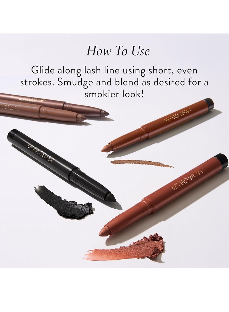 LAURA GELLER NEW YORK Longwear Kohl Kajal Eyeliner Pencil Midnight Blue Kohl Hydrating and Vibrant Eyeliner Pencil With Built in Sharpener For Expert Precision Glides On Effortlessly Kajal Eyeliner - Image 5