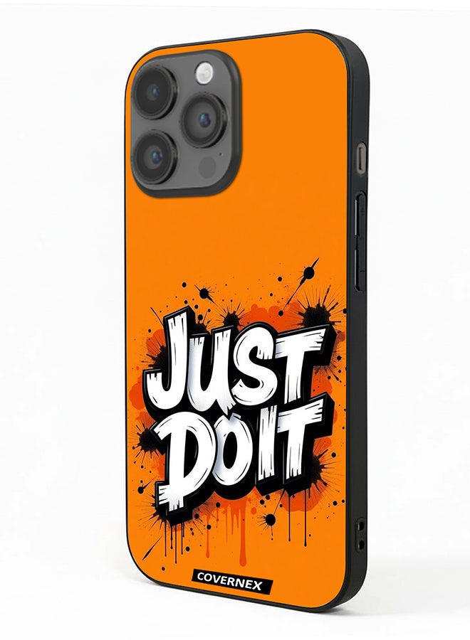 Covernex Apple iPhone 14 Pro Max Protective Case Cover Printed Featuring Just Do It Street Art - Image 1