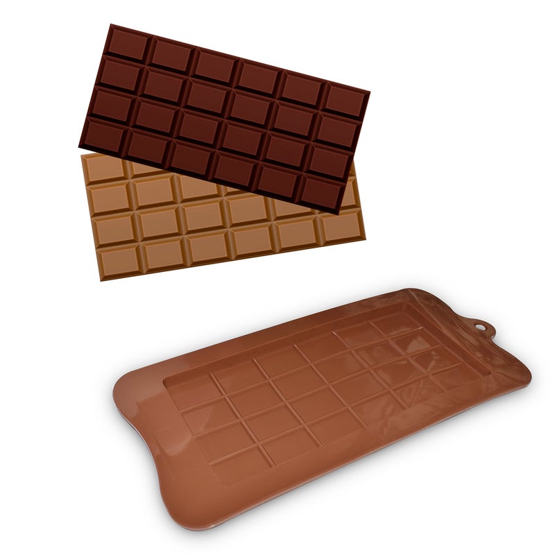 homEdge Break-Apart Chocolate Molds, Set of 4 Packs Food Grade Non-Stick Silicone Protein and Energy Bar Molds - Image 2