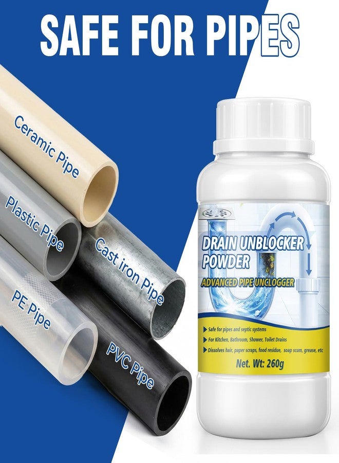 Lubynia Powerful Drain Clog Remover, 260g Pipeline Dredging Agent & Drain Cleaner Fast Dissolves Hair, Paper Scraps, Food, Grease & Soap Scum, Unclog Sink Drains, Kitchen sinks, Shower pipes, Toilet - Image 5