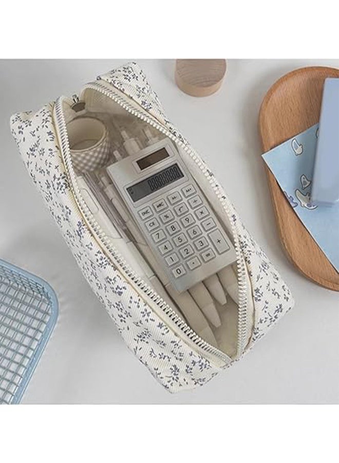 KANGLI 2 Pcs Beautiful Small Pencil Case with Floral Patterns Bright Colors for Stationery Storage on Students’ Desks School Supplies Pencil Pouch Students’ Backpack - Image 3