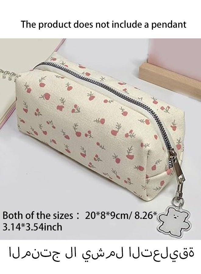 KANGLI 2 Pcs Beautiful Small Pencil Case with Floral Patterns Bright Colors for Stationery Storage on Students’ Desks School Supplies Pencil Pouch Students’ Backpack - Image 5