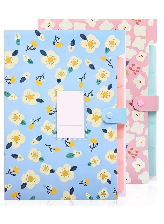 Corslet مجلدات ملفات قابلة للتوسيع من كورسليت للشهادات للمستندات، حجم كبير، حامل ورق A4، منظم للمدرسة والمكتب والمنزل، متعدد الألوان، مع 5 جيوب (عبوة من قطعتين) - Image 1