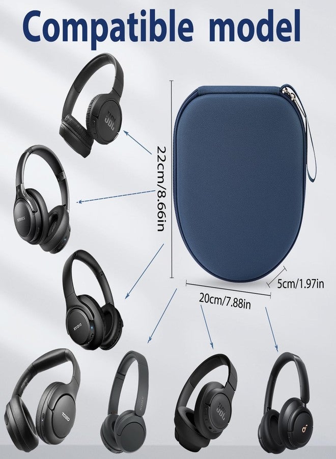 TYSORETY Case Compatible with Tune 520BT 510BT 720BT 770NC 670NC, Sony WH-CH720N WH-CH520 Noise Canceling Wireless Headphones, Portable Travel Headphone Case (Blue) - Image 2