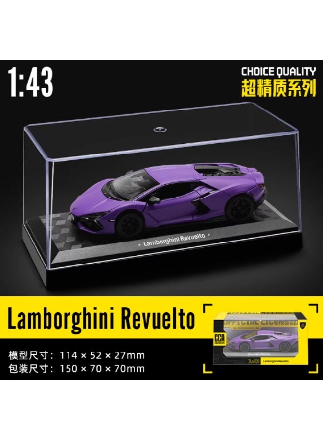 1:43 Lamborghini Revuelto Zinc Alloy Die‑cast Car Model with Acrylic Display Box - Image 1