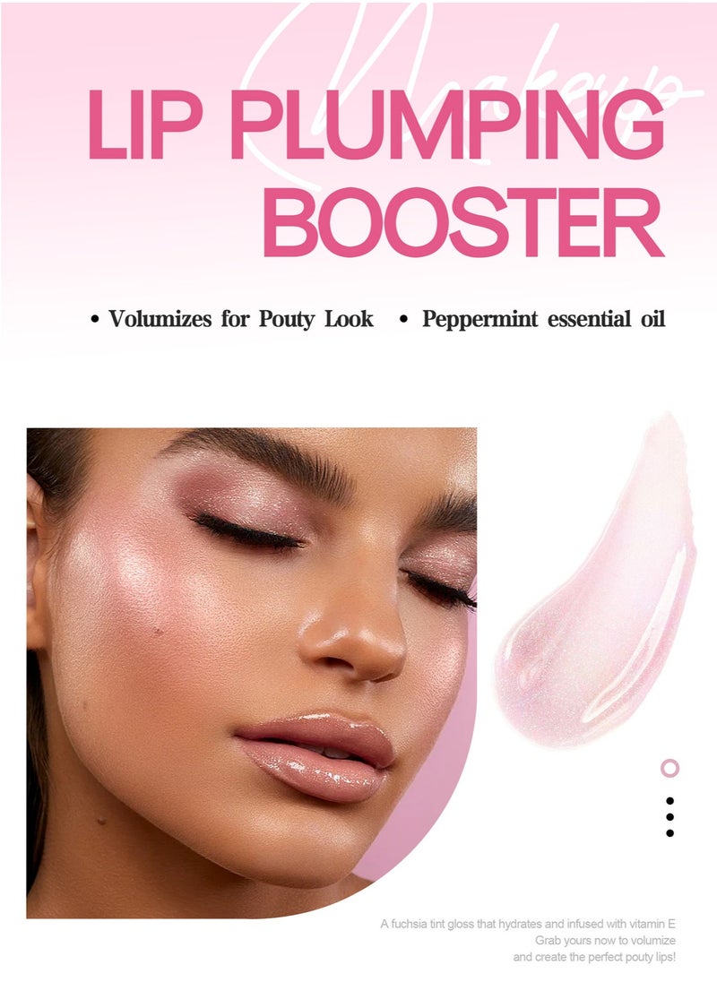 Handaiyan Lip Gloss- Lips Plumper Hyaluronic Acid, Moisturizing, Light High Shine, Non-Sticky,Soften And Condition,Crushed Diamonds, Nude Stain Lips Treatment ,Glow,Oil,Glaze,Balm,Glitter Lifter Glosses Tubes  - Image 3