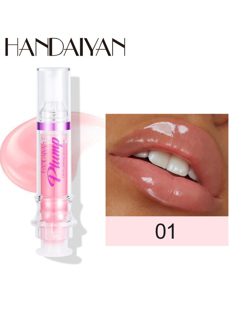 Handaiyan Lip Gloss- Lips Plumper Hyaluronic Acid, Moisturizing, Light High Shine, Non-Sticky,Soften And Condition,Crushed Diamonds, Nude Stain Lips Treatment ,Glow,Oil,Glaze,Balm,Glitter Lifter Glosses Tubes  - Image 2