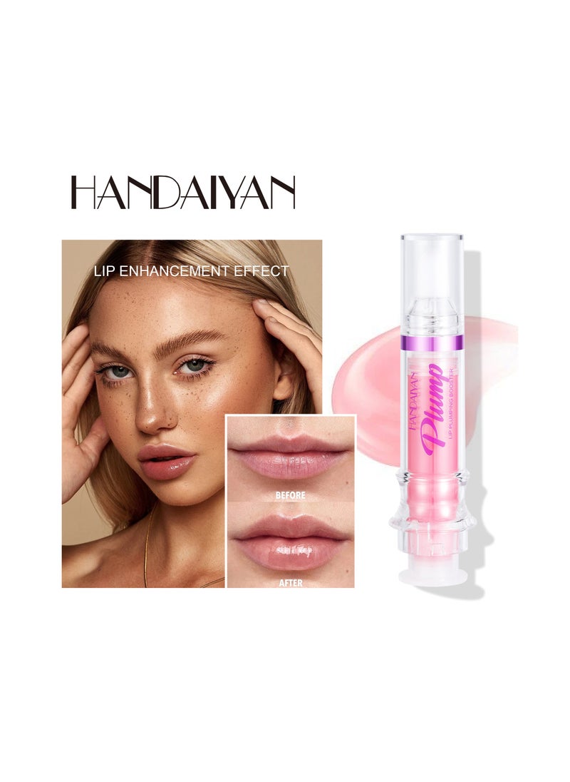 Handaiyan Lip Gloss- Lips Plumper Hyaluronic Acid, Moisturizing, Light High Shine, Non-Sticky,Soften And Condition,Crushed Diamonds, Nude Stain Lips Treatment ,Glow,Oil,Glaze,Balm,Glitter Lifter Glosses Tubes  - Image 4