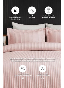 Judy Cotton Bedspread (Pique) Set Double Striped Daily Plain Plain Powder - pzsku/Z188E73429B95DB3FC183Z/45/_/1740652455/0536c9fa-b894-4603-b651-5a6e3eabe95d