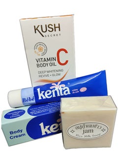 kenta Best combination for whitening dark spot under skin vitamin c oil with kenta cream and rice soap  - Image 2