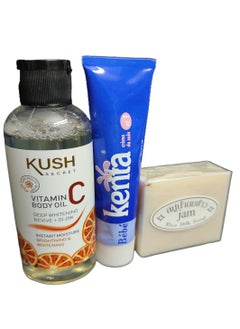 kenta Best combination for whitening dark spot under skin vitamin c oil with kenta cream and rice soap  - Image 5