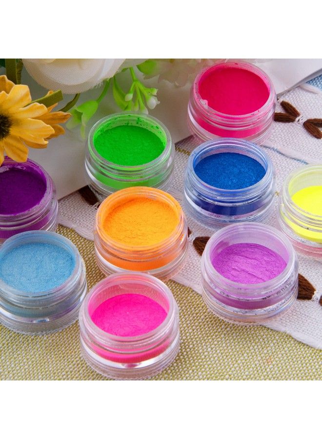 Duufin 36 Colors Pigment Nail Powder Colorful Luminous Pigment Powder Iridescent Pearlescent Powder Pigment For Nail Art Body And Crafts - Image 5