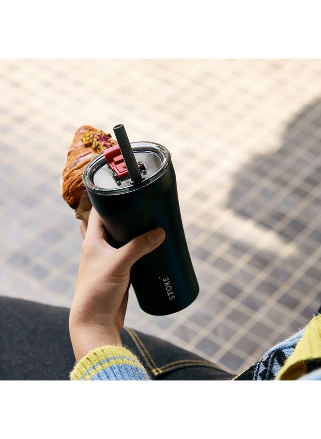 STTOKE Upgraded Tritan Coloured Leakproof Lid 2.0 for Insulated Cup | Accessories | Compatible 12oz / 16oz(Crystal Red) - Image 3