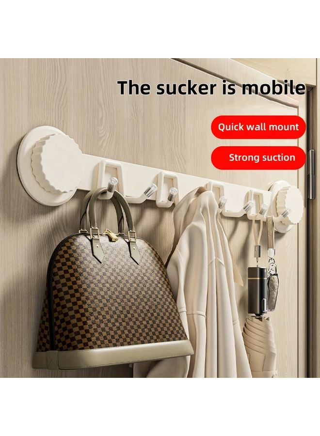 خطافات الحائط ذات المصائد الشفطية البيضاء الثقيلة عالية التحمل، 4 قطع، بدون حفر، قابلة للإزالة، لتخزين الحمام - Image 3