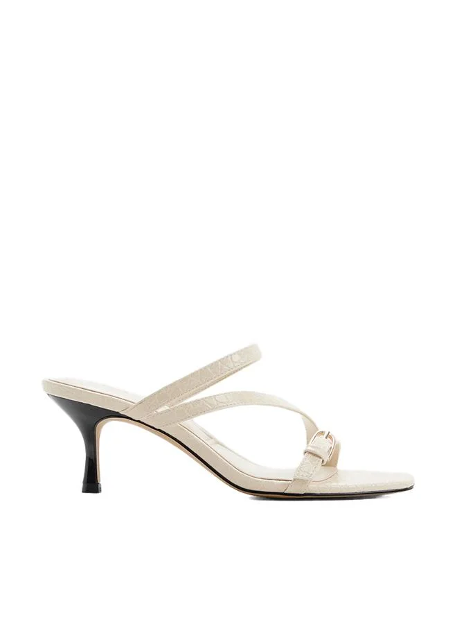 Cityverse Ladies White Heeled Sandals