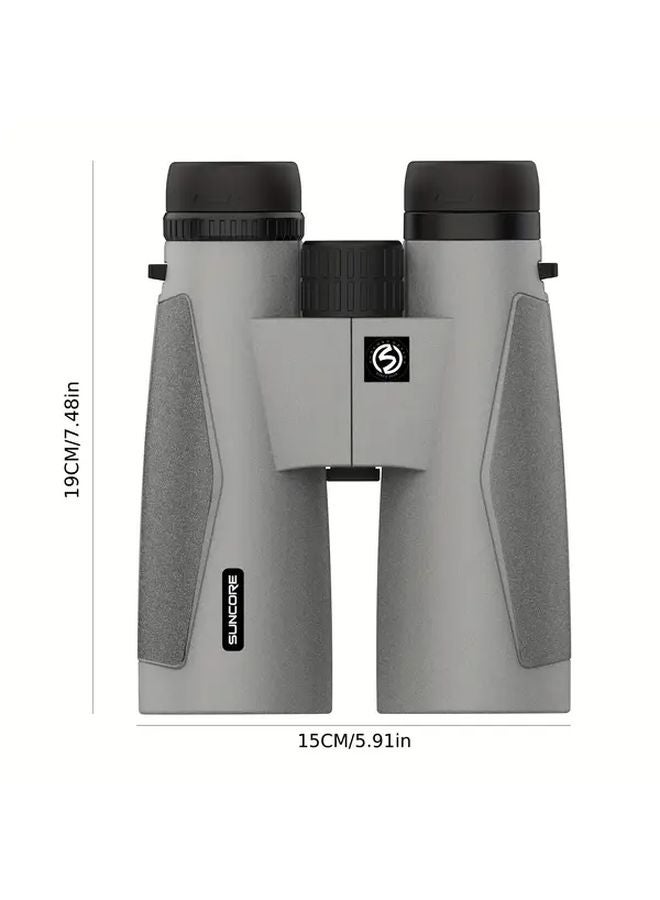 SUNCORE 10x50 HD Adult Binoculars Large Field Clear Low Light Vision Lightweight Bird Watching Grey - Image 1
