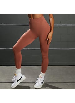 Winter New Seamless Yoga Suit Back Beauty Sports Fitness Wear European American Style Booty Lifting Pants Yoga Set Combination Trousers-rust red