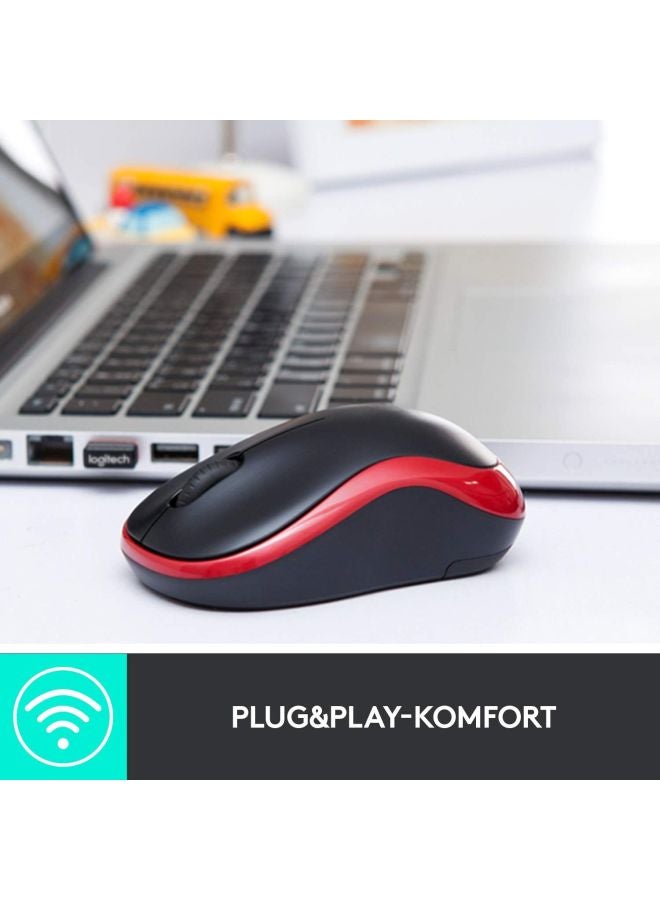 Logitech M185 Wireless Mouse Black/Red - Image 5