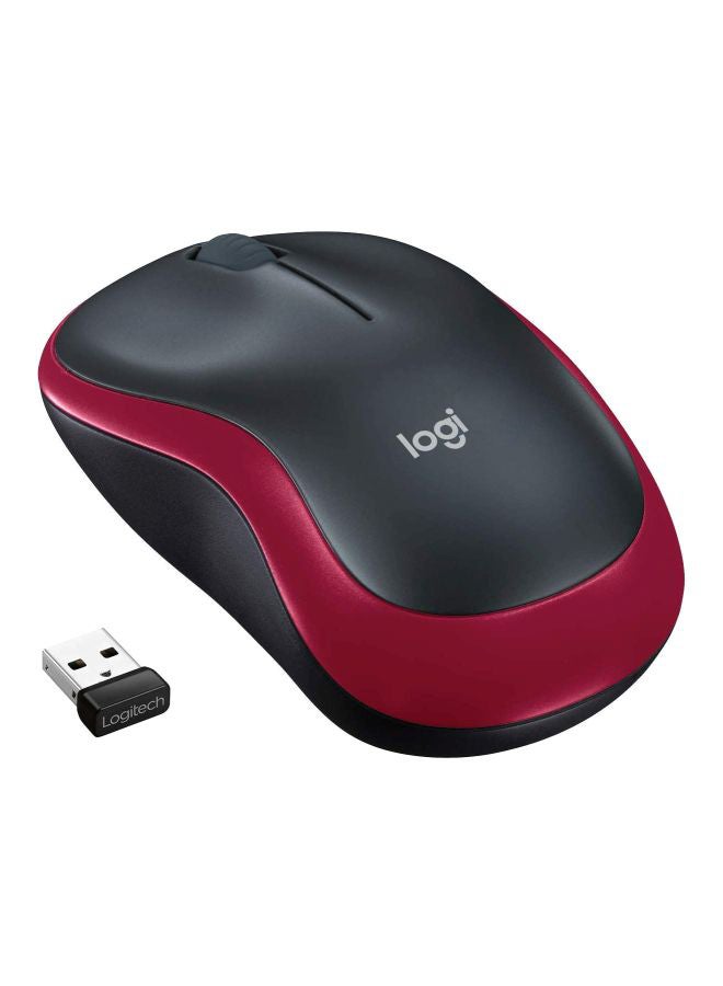 Logitech M185 Wireless Mouse Black/Red - Image 2